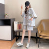 夏に嬉しい機能付き  カジュアル 半袖Ｔシャツⅹパンツセット全2色<U-11282>