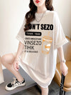 快適 ラウンドネック カジュアル 半袖 Tシャツ ワンピース＜U-8634＞