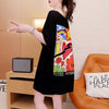 スタイリッシュ 切り替え 一目惚れ プリント Tシャツ カットソー＜U-3531＞