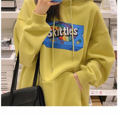 定番シンプル  グラフィックプリントフード付き パーカ＜U-4104＞