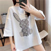 新商品 プリント ファッション ゆったり 全4色 半袖 Tシャツ＜U-8706＞