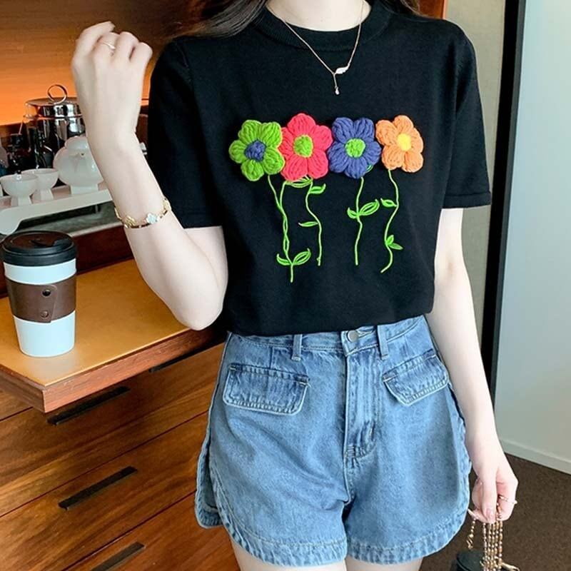 個性的なデザイン プリント 一目惚れ Tシャツ カットソー＜U-3273＞