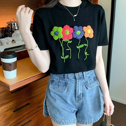 個性的なデザイン プリント 一目惚れ Tシャツ カットソー＜U-3273＞