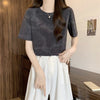 着回し力抜群 ホットダイヤモンド 定番シンプル 全2色 半袖Tシャツ カットソー ＜U-8591＞