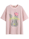 話題沸騰中 キュート カジュアル ホットダイヤモンド 半袖Tシャツ＜U-8626＞
