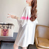 新商品 切り替え キュート ゆったり 全2色 半袖Tシャツ＜U-8349＞