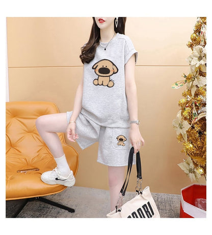 売り切れ必至  カジュアル スウェット全4色オーバーサイズトップス<U-4793> 半袖Ｔシャツⅹパンツセット全3色 <U-8266>
