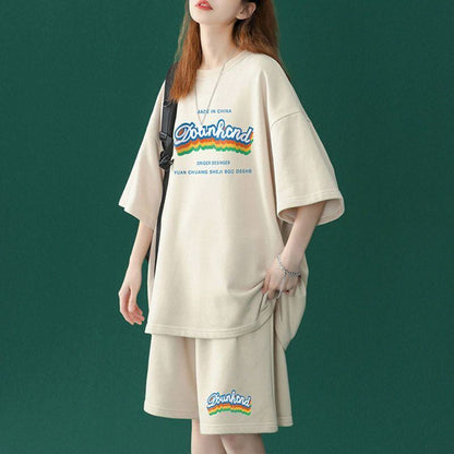 【半額セール】早い者勝ち  半袖Ｔシャツⅹパンツセット全4色 男女兼用<U-6553>
