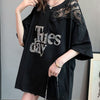 ゆったり感アップ プリント ファッション Tシャツ カットソー＜U-3306＞