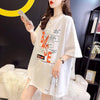 個性的なデザイン プリント 一目惚れ Tシャツ カットソー トップス＜U-3282＞