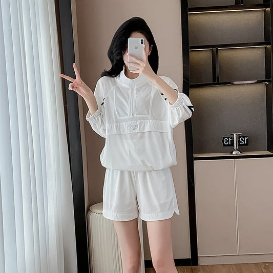 新商品 上質 簡潔 カジュアル 半袖Tシャツ ショートパンツ セットアップ ＜U-8832＞