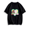 絶対欲しい大人可愛い カジュアル 高見えデザイン プリント全6色 半袖Tシャツ<U-9328>