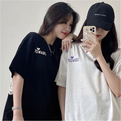 オシャレ度満点 切り替え 一目惚れ プリント Tシャツ カットソー＜U-3560＞