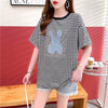 カジュアル 千鳥格子 オシャレ度満点 Tシャツ カットソー＜U-3076＞