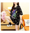 大活躍 プリント 熊柄 Tシャツ ラウンドネック ゆったり半袖＜U-3004＞