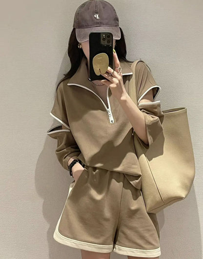 主役級 ファッション 今季マストバイ 個性派 半袖Ｔシャツⅹパンツセット<U-6533>