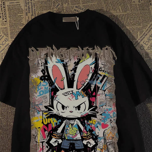 着回し力抜群 特別デザイン カジュアル プリント 全3色 半袖 Tシャツ <U-8810>