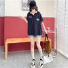 カジュアル 切り替え オシャレ度満点 プリント Tシャツ カットソー＜U-3650＞