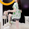ゆったり感アップ 3色選択可 オシャレ度満点 プリント Tシャツ カットソー＜U-3100＞