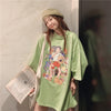 ルーズ 切り替え オシャレ度満点 プリント Tシャツ カットソー＜U-3459＞