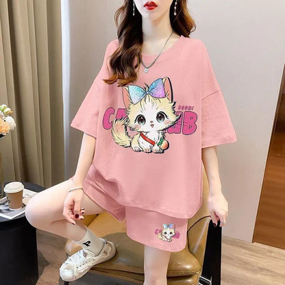 絶対欲しい カジュアル 夏に嬉しい機能付き 半袖Ｔシャツⅹパンツセット全4色<U-11268>