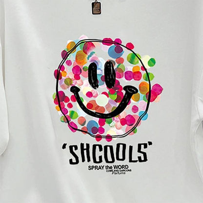 話題沸騰中 スマイリー カジュアル 半袖 Tシャツ <U-8651>