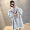 お勧め ロングスウェット グラフィックロゴ 全3色ワンピース＜U-4824＞