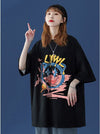 話題沸騰中 ゆったり カジュアル プリント 2色半袖Tシャツ＜U-8159＞