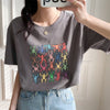 オシャレ度満点 切り替え 着心地抜群 プリント Tシャツ カットソー＜U-3408＞