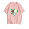 絶対欲しい大人可愛い カジュアル 高見えデザイン プリント全6色 半袖Tシャツ<U-9328>