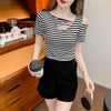 カジュアル 切り替え オシャレ度満点 プリント Tシャツ カットソー＜U-3565＞