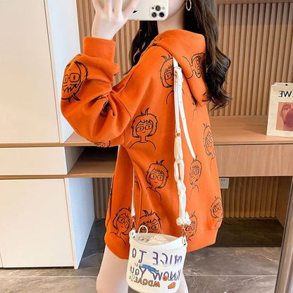 【店舗販促品】 プリント 美人度アップ パーカー 全3色＜U-4938＞