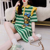 個性的なデザイン プリント オシャレ度満点 Tシャツ カットソー ワンピース＜U-3514＞