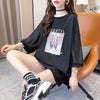 話題沸騰中 プリント 切り替え ストリート ゆったり 着?せ トップス Tシャツ ＜U-2075＞