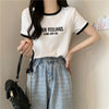 ゆったり感アップ アルファベット ファッション Tシャツ カットソー＜U-3077＞