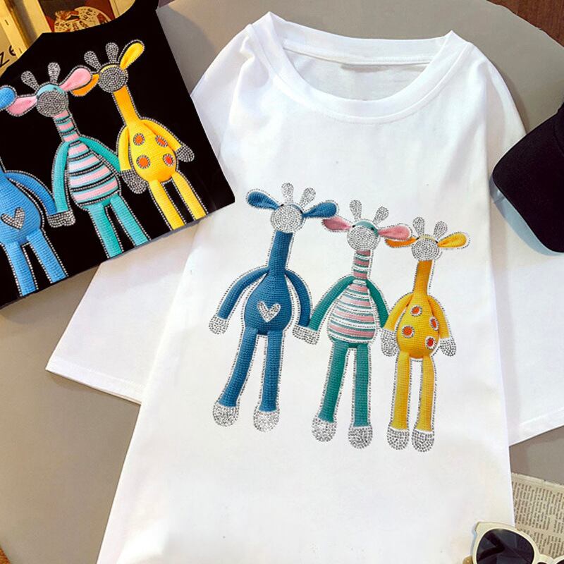 活躍する優秀アイテム ホットダイヤモンド 高見えデザイン 全2色 半袖Tシャツ<U-9250>