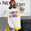 個性的なデザイン アバンギャルド 好感度満載 プリント 半袖Tシャツ カットソー＜U-8237＞