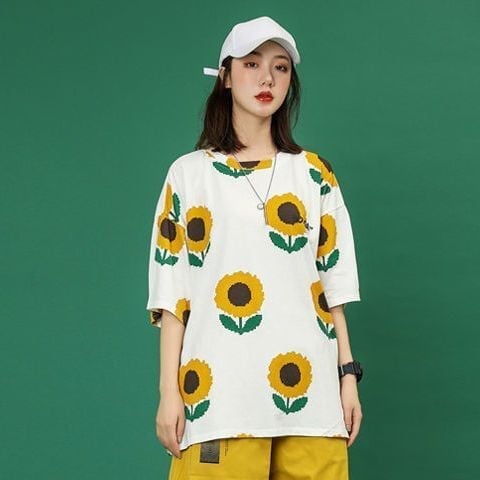 新商品 カジュアル 簡潔 花柄 半袖Ｔシャツⅹパンツセット<U-8071>