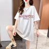 スタイリッシュ 切り替え 一目惚れ プリント Tシャツ カットソー＜U-3619＞