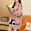 着回し力抜群 2色 プラスベルベット 長袖 ニット セーター <U-10236>