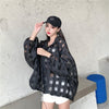 大人気 チェック柄 ゆったり 日焼け対策 UVカット 冷房対策 着?せ 長袖 フード付き シャツ ＜U-1910＞