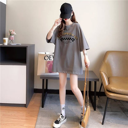 ゆったり感アップ 切り替え オシャレ度満点 プリント Tシャツ カットソー＜U-3478＞
