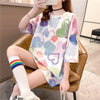 美人度アップ プリント ファッション Tシャツ カットソー ワンピース＜U-3303＞