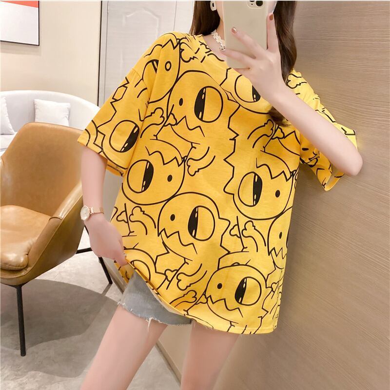 カジュアル 切り替え ファッション プリント Tシャツ カットソー＜U-3484＞