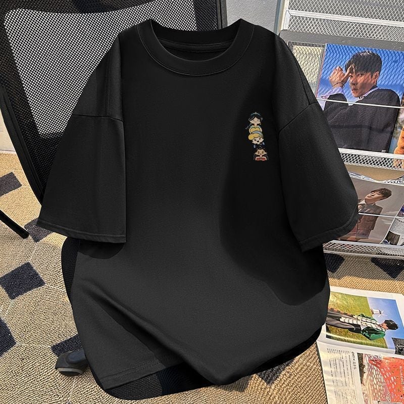 新商品 カジュアル 定番シンプル プリント 全6色 半袖Tシャツ<U-8767>