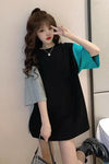 海外トレンド カジュアル 好感度UP 全2色 半袖 Tシャツ ワンピース ＜U-11704＞