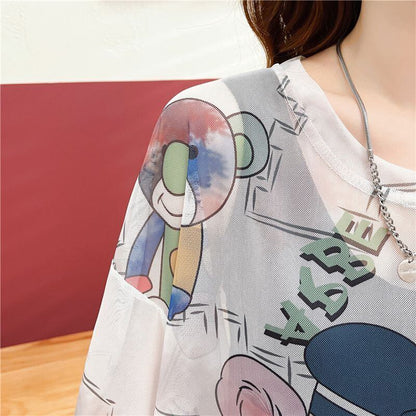 女子マスト 半袖 ラウンドネック ワンピース Tシャツ＜U-8635＞