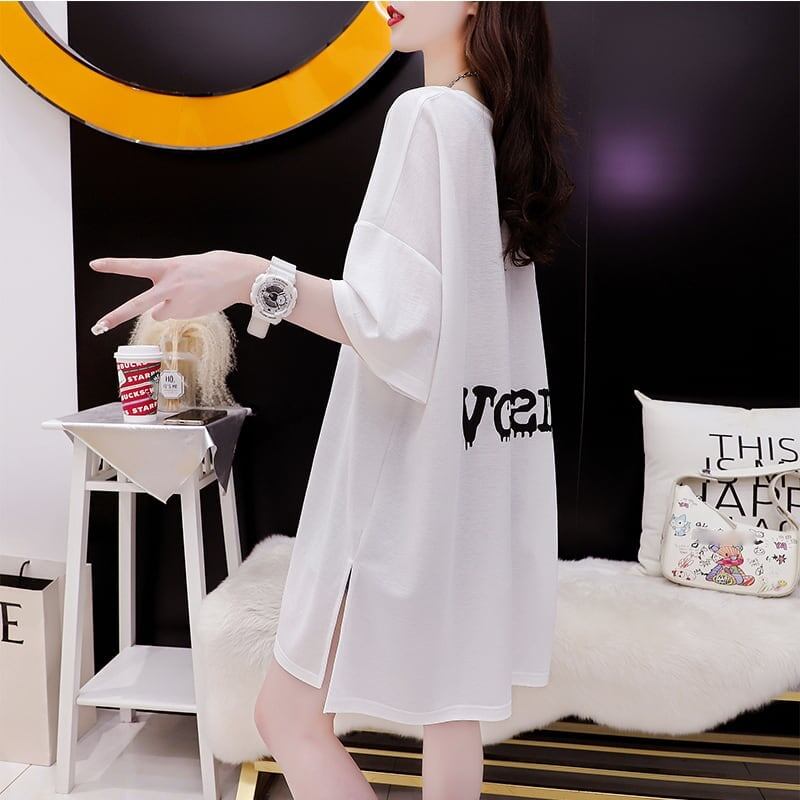 カジュアル 切り替え オシャレ度満点 プリント Tシャツ カットソー＜U-3515＞