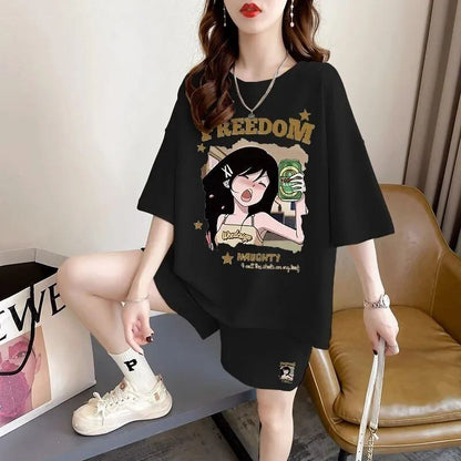 超人気 真夏も快適 話題沸騰中 カジュアル 全4色 半袖 Tシャツ ショートパンツ セットアップ ＜U-9129＞