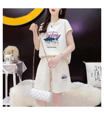 今季マストバイ ファッション カジュアル 半袖Ｔシャツⅹパンツセット全3色 <U-8265>